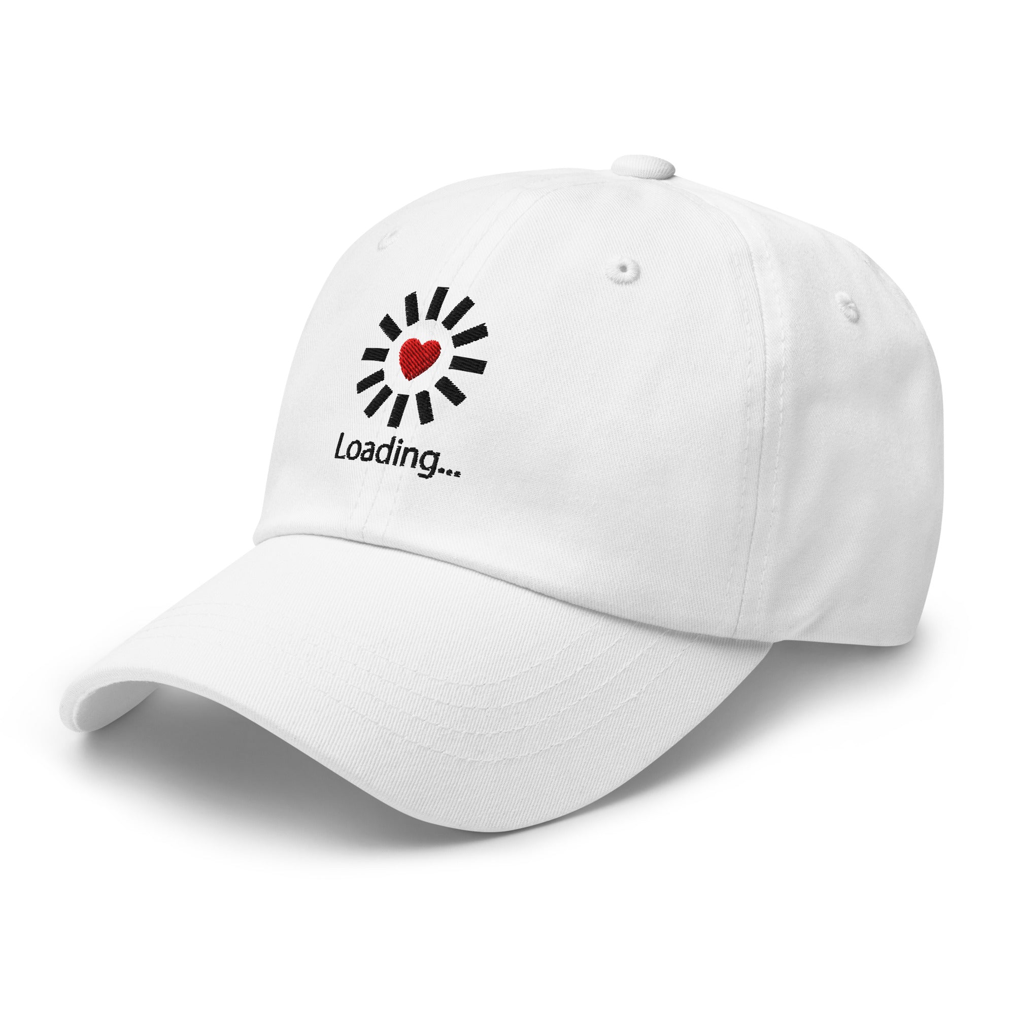 Still Loading… Love Inside ⏐ Minimal Heart Embroidered Classic DadHat - f9artist