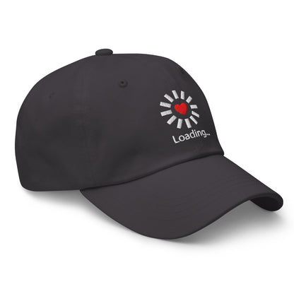 Still Loading… Love Inside ⏐ Minimal Heart Embroidered Classic DadHat - f9artist