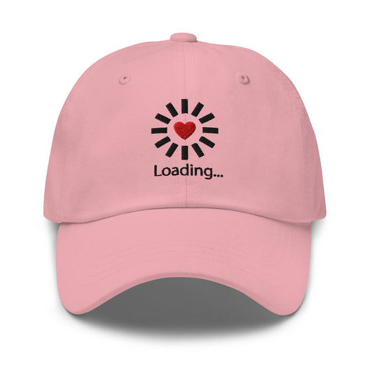 Still Loading… Love Inside ⏐ Minimal Heart Embroidered Classic DadHat - f9artist