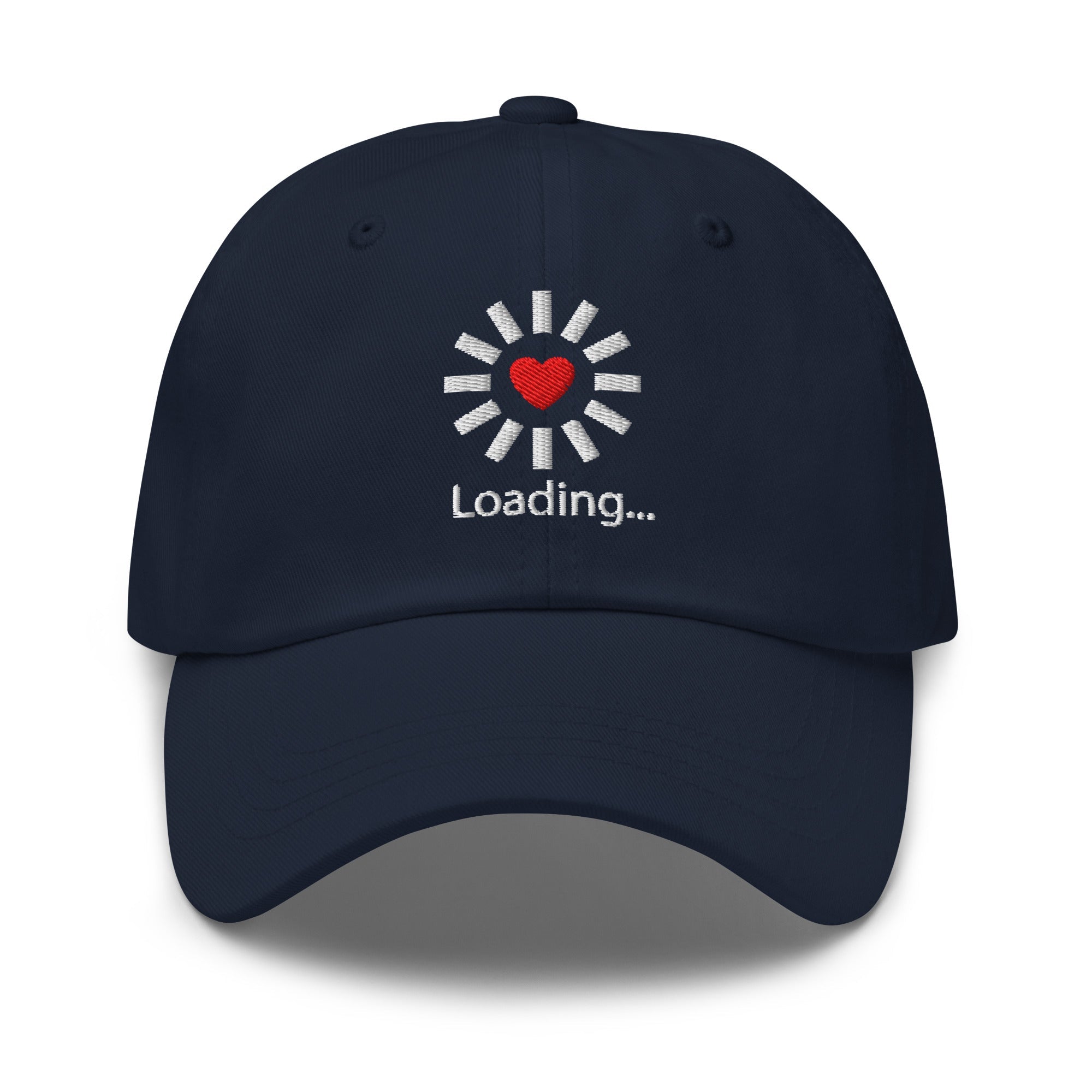 Still Loading… Love Inside ⏐ Minimal Heart Embroidered Classic DadHat - f9artist