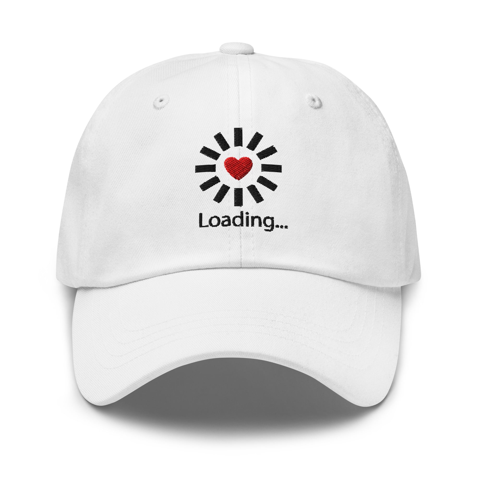 Still Loading… Love Inside ⏐ Minimal Heart Embroidered Classic DadHat - f9artist