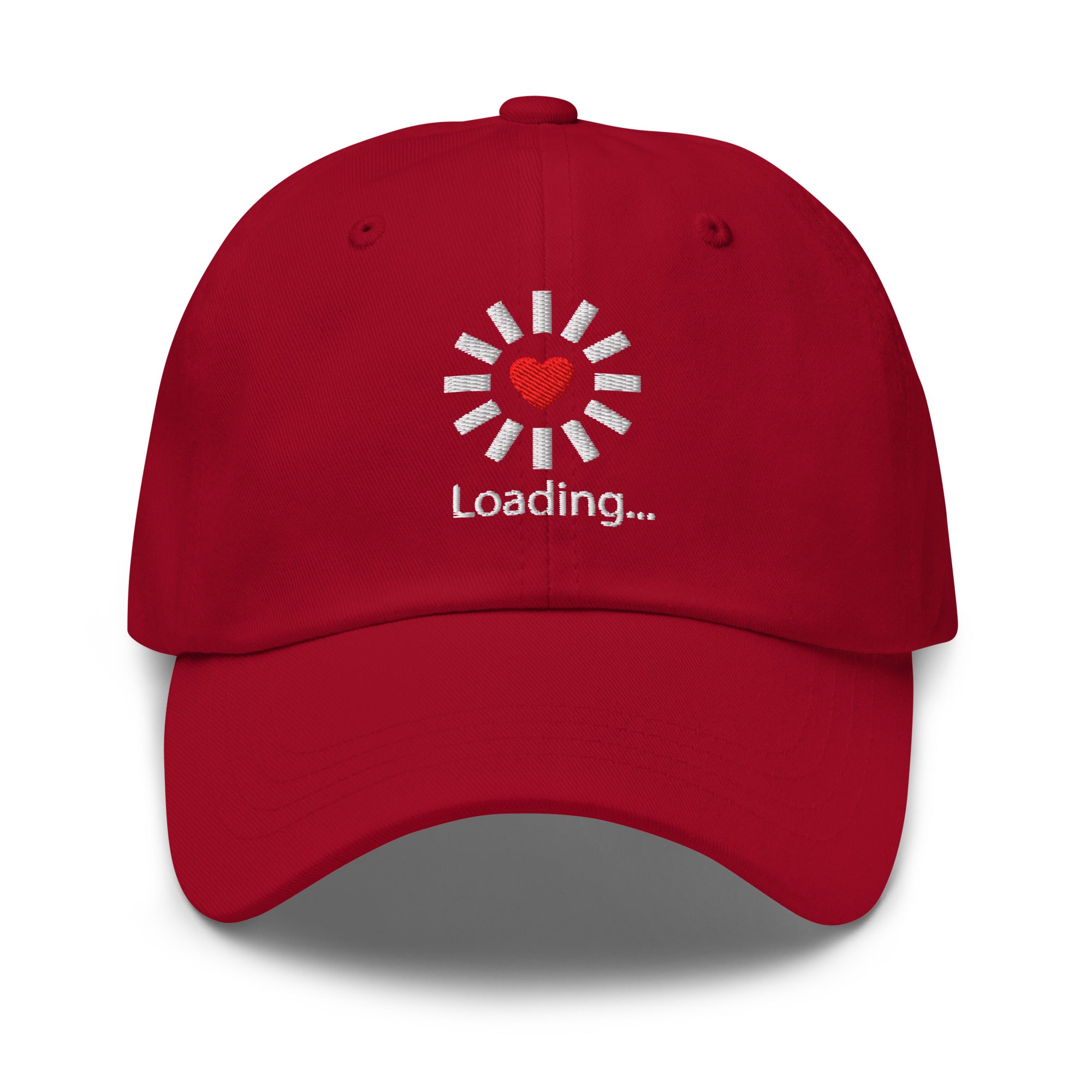 Still Loading… Love Inside ⏐ Minimal Heart Embroidered Classic DadHat - f9artist