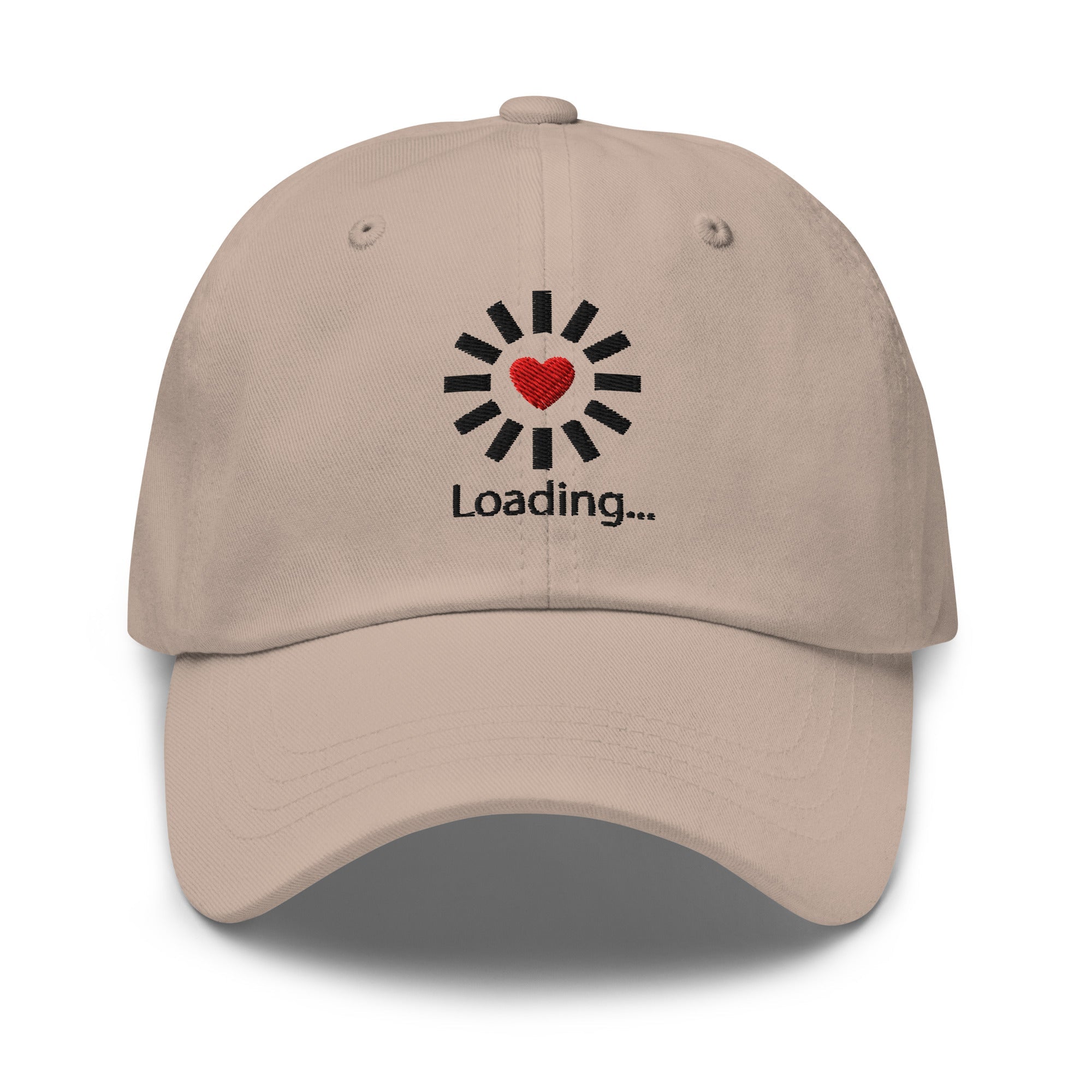 Still Loading… Love Inside ⏐ Minimal Heart Embroidered Classic DadHat - f9artist