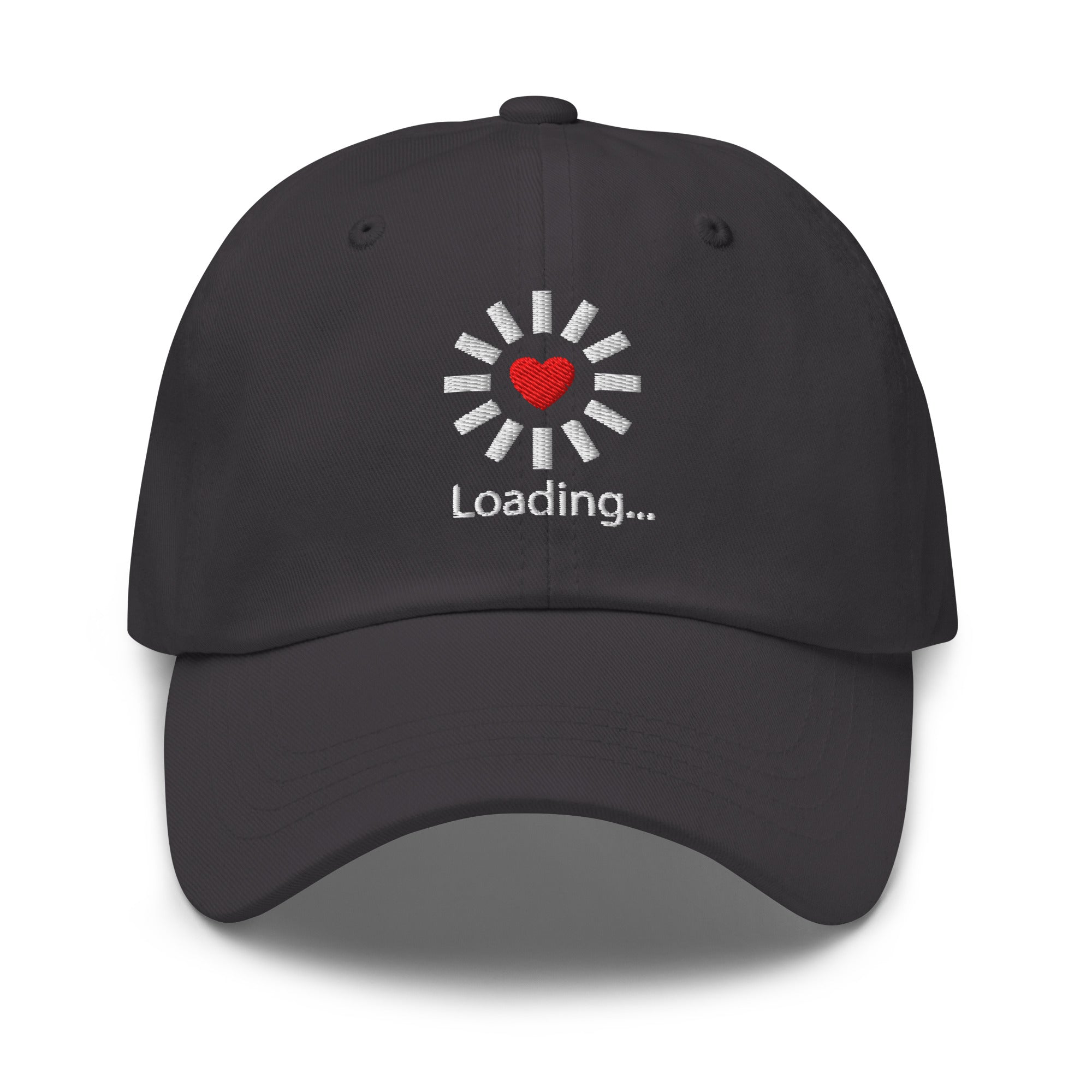 Still Loading… Love Inside ⏐ Minimal Heart Embroidered Classic DadHat - f9artist