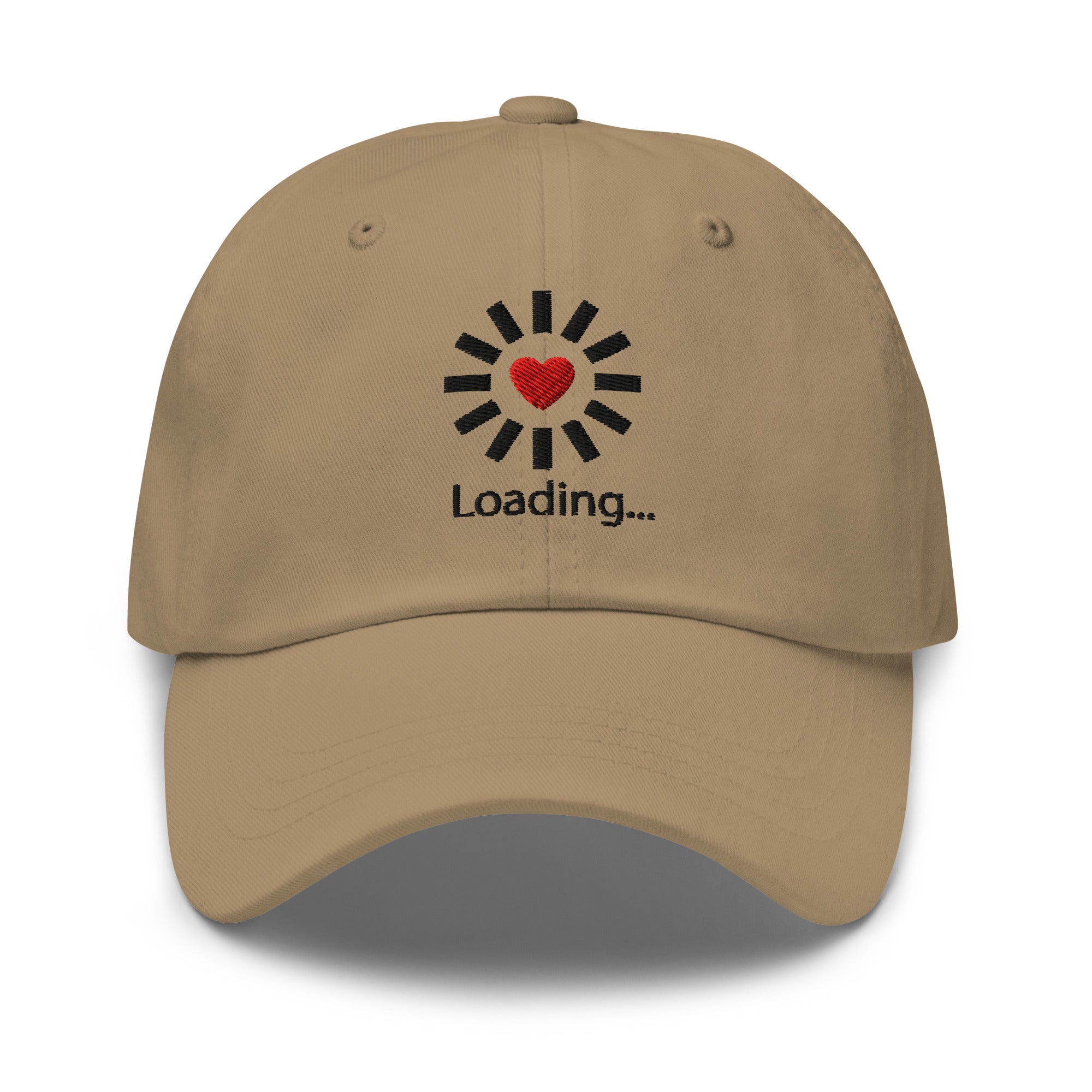 Still Loading… Love Inside ⏐ Minimal Heart Embroidered Classic DadHat - f9artist