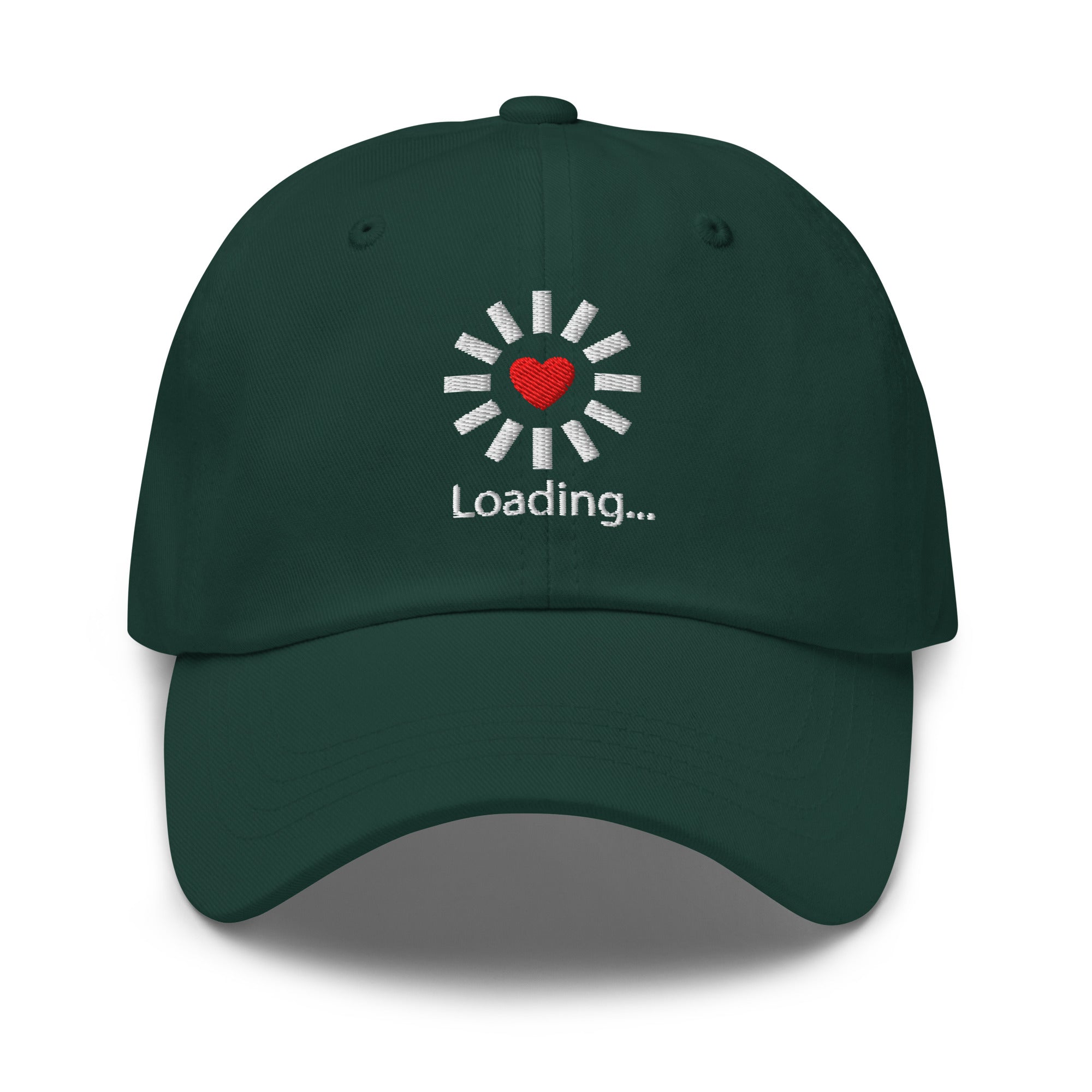 Still Loading… Love Inside ⏐ Minimal Heart Embroidered Classic DadHat - f9artist