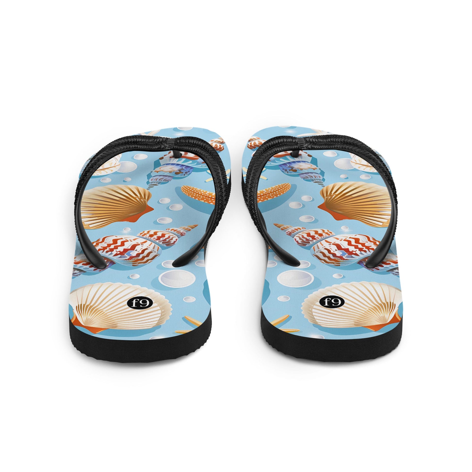 Tide Muse Series Sublimation Flip Flop – rhythmic sea design by f9artist, lightweight summer sandal